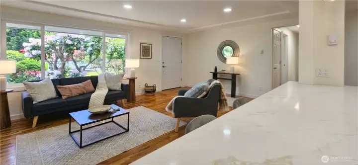 Look at the Glow on the Quartz Island, just off the living room!