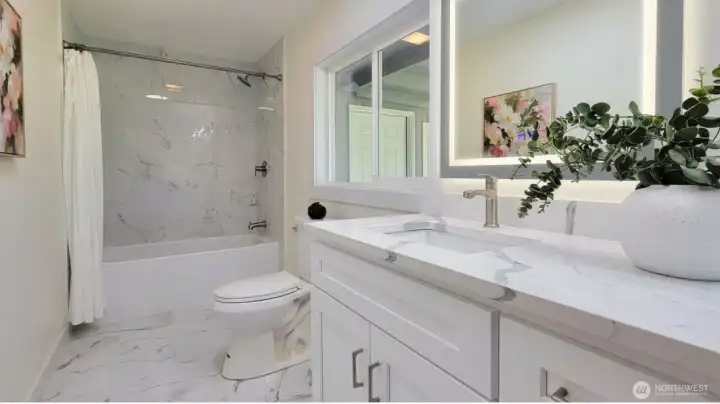 Full Bath in Primary with Dual Sinks and Luxury Finishes