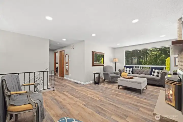 Living room with large picture window