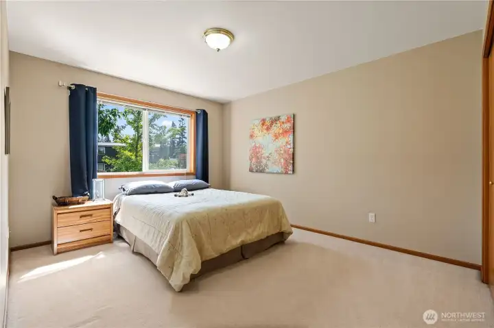 Versatile third bedroom with large window and natural light