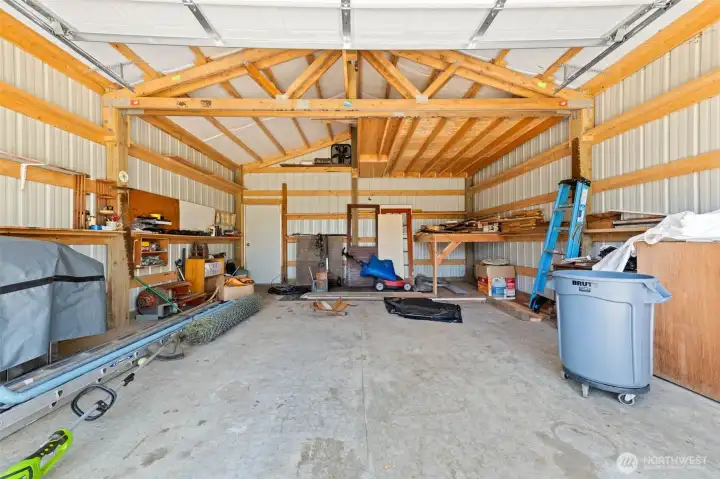 Plenty of room for two cars or room to use space as a hobby shop. Plenty of room for two cars or room to use space as a hobby shop.