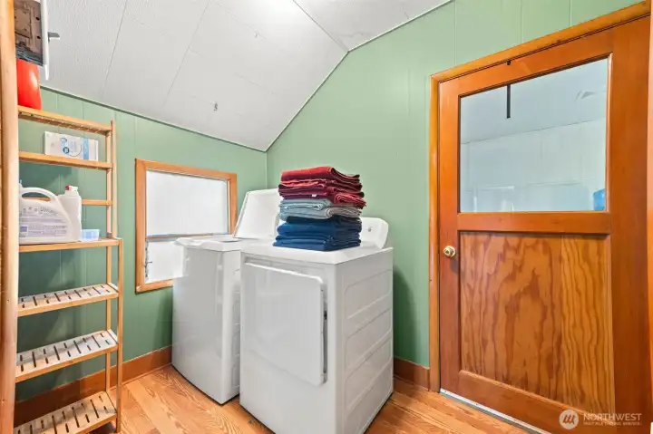 Off the kitchen is the utility room with washer/dryer and plenty of space to create a pantry. Off the kitchen is the utility room with washer/dryer and plenty of space to create a pantry.