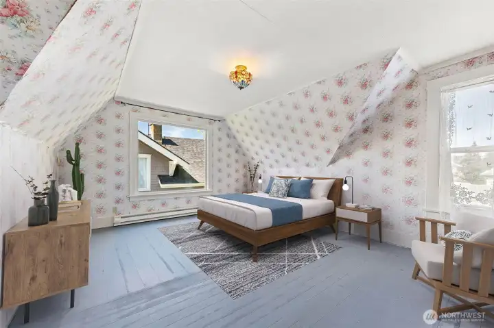 Bedroom 4 - virtually staged Bedroom 4 - virtually staged