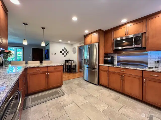Stainless Steel  Appliances in Spacious Kitchen