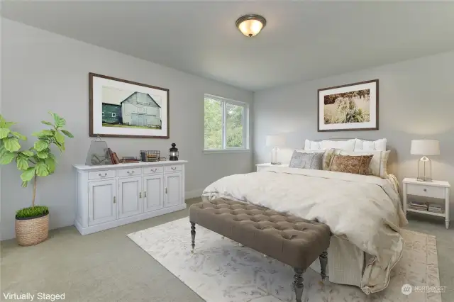 Virtually staged photos of same home plan for representative purposes