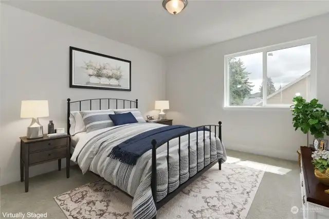 Virtually staged photos of same home plan for representative purposes