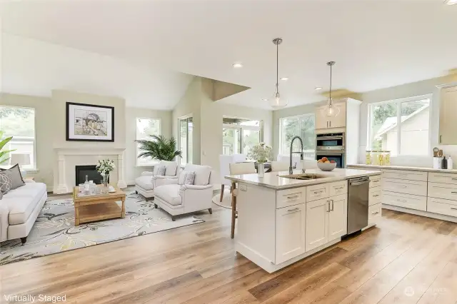 Virtually staged photos of same home plan for representative purposes