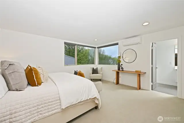 The Primary Suite has A/C.