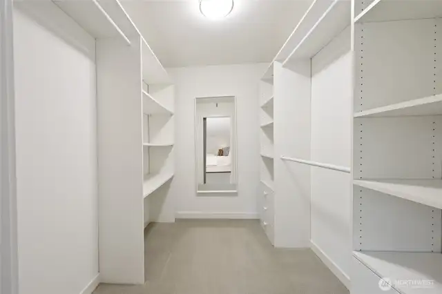 Walk-in closet.