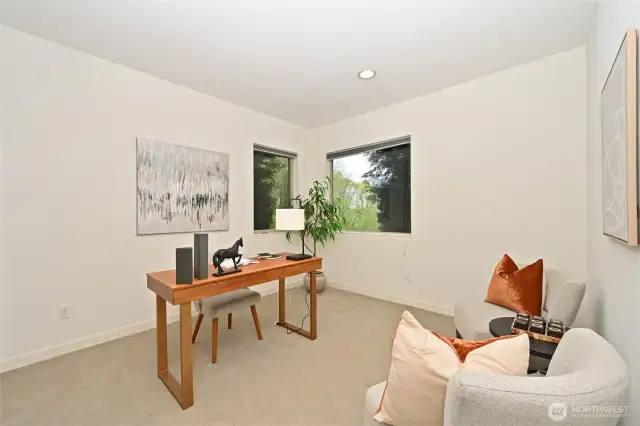 Bedroom #4 makes ideal home office.