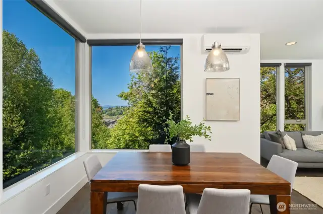Bluff-like views from your living and dining rooms with A/C.