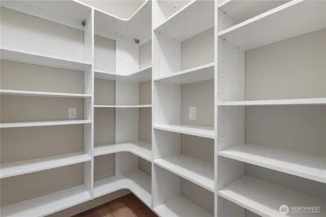 Costco runs just got easier thanks to the oversized pantry — offering ample space to store all your bulk purchases with ease.