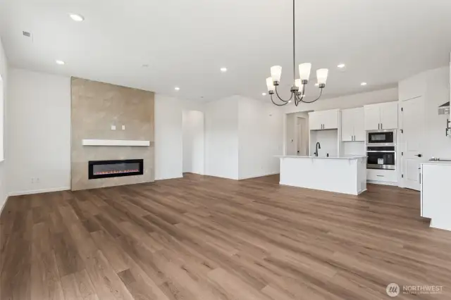 Great room, Dining Room and Kitchen