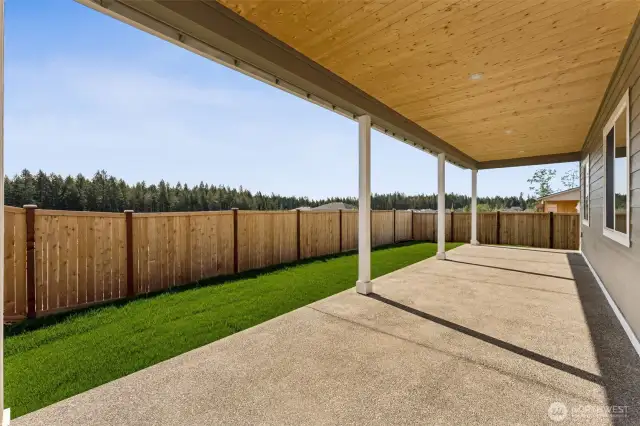 Covered Back Patio full Width of the Home