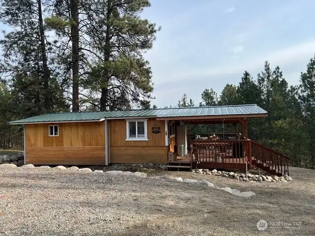 cabin with large covered deck