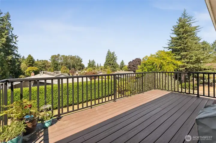Spacious upgraded deck with durable composite decking