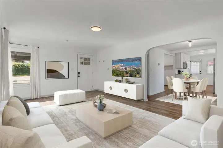 Bright and open living space welcomes you in.