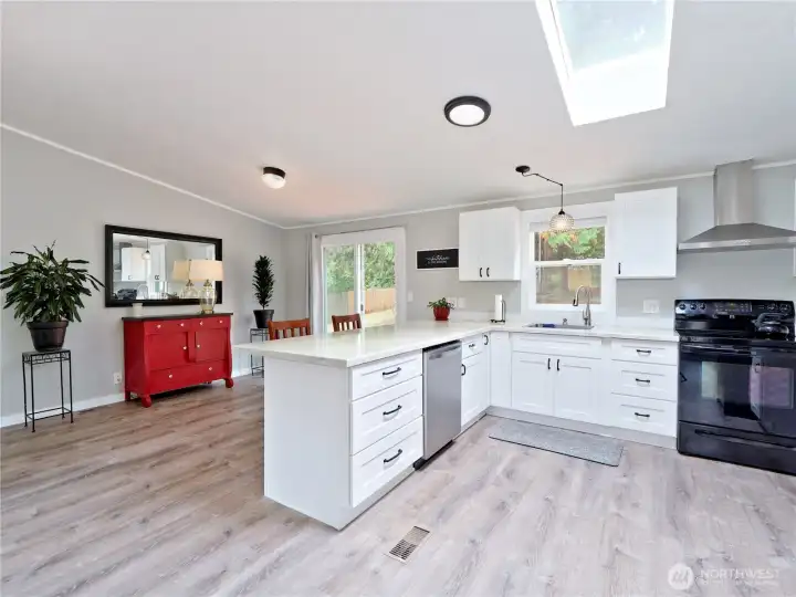 Center of home great room open concept