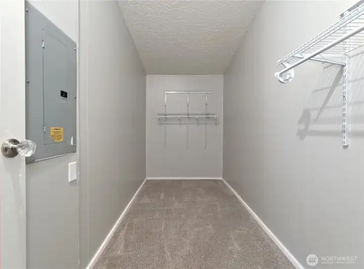 Primary bed walk in closet