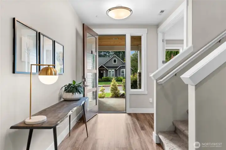The tall ceilings and open feel make a striking first impression as you step through the front door.