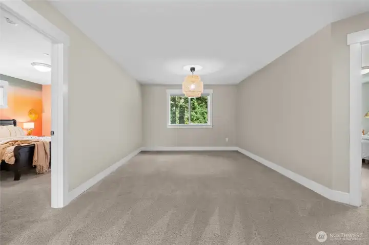 A large open loft offers a place for you to make your own.  This is how the space looks without the rockwall fixtures.