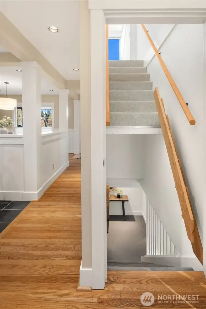 Ship's Ladder folded up on right for Lower Level access.