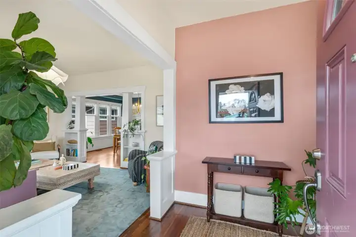 Generous entryway...