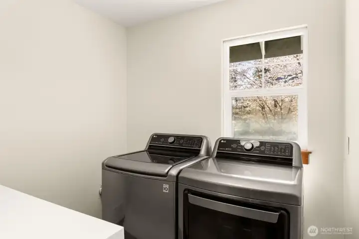 Laundry room is upstairs, making laundry easy!