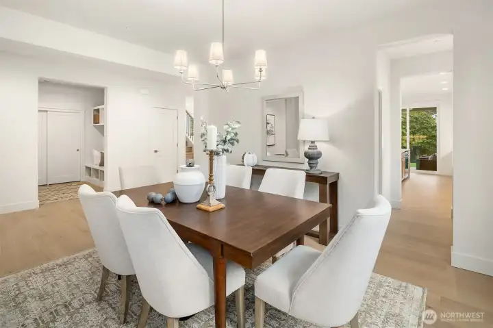 Spacious formal dining room.