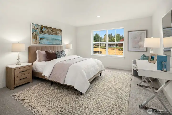 Oversized second story bedrooms.