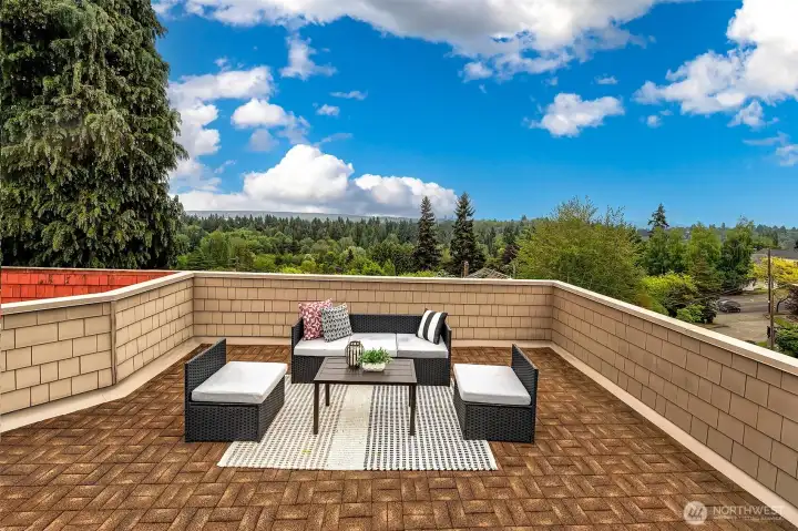 Take the elevator up to the roof top deck!