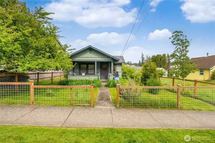 Enjoy the large fenced lot!