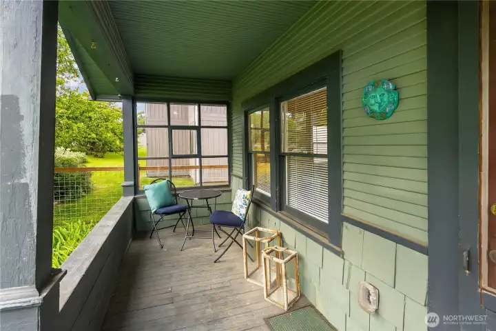 Relax on your large peaceful front porch