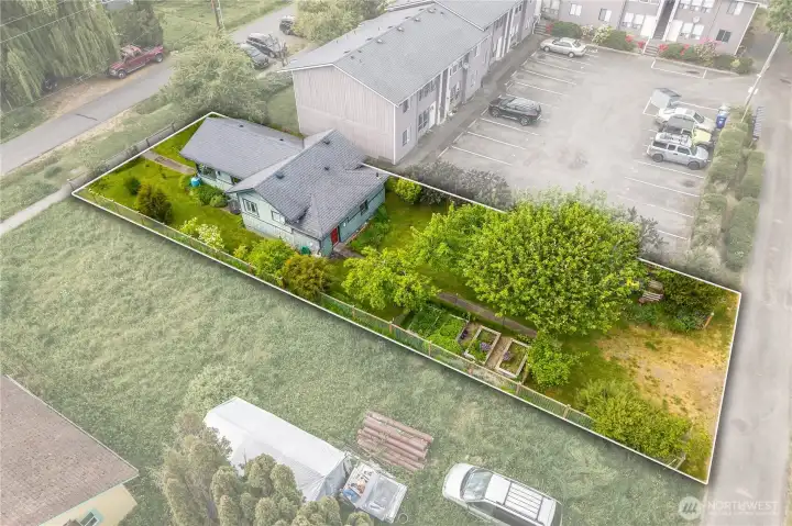 Large thoughtfully landscaped lot.