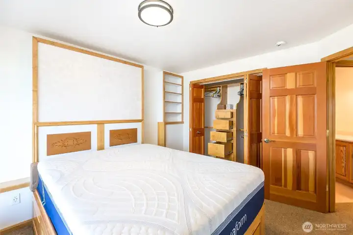 downstairs bedroom with custom closet