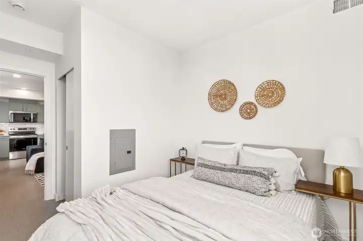 This is unit 405 which is same floorplan. This bedroom is a little different than model. This is unit 405 which is same floorplan. This bedroom is a little different than model.