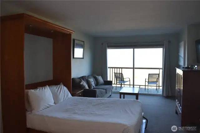 Murphy bed in living room