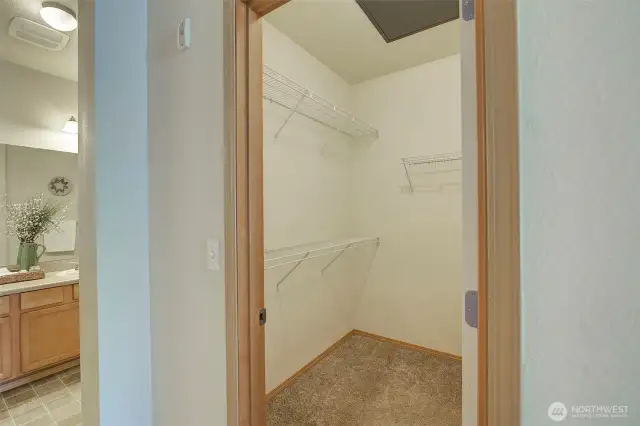 Primary walk in closet.