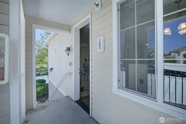 End unit affords a little more privacy.