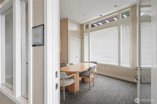 Conference room located just inside entrance to building 1900.