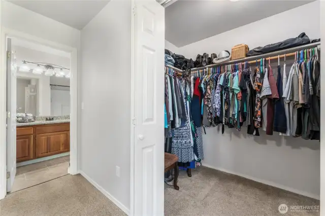 Walk in closet in Primary Bedroom