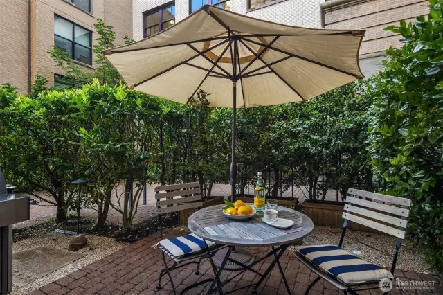 Private patio.