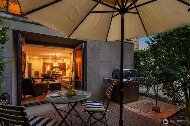 Patio view inside.