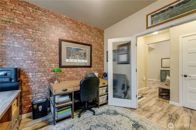 Den with french doors
