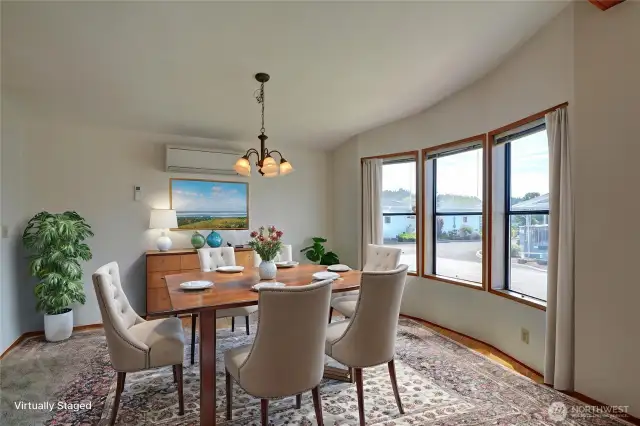 Virtually staged dining room!