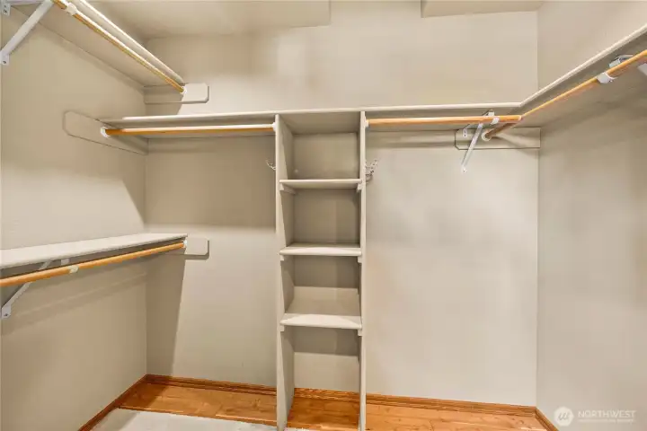 Primary walk in closet