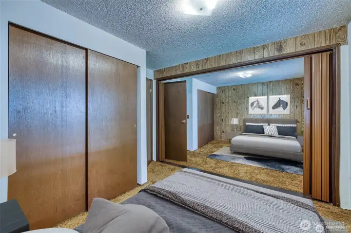 Virtually Staged guest bedrooms.