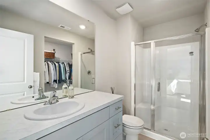 Primary Bath with on-suite walk-in closet