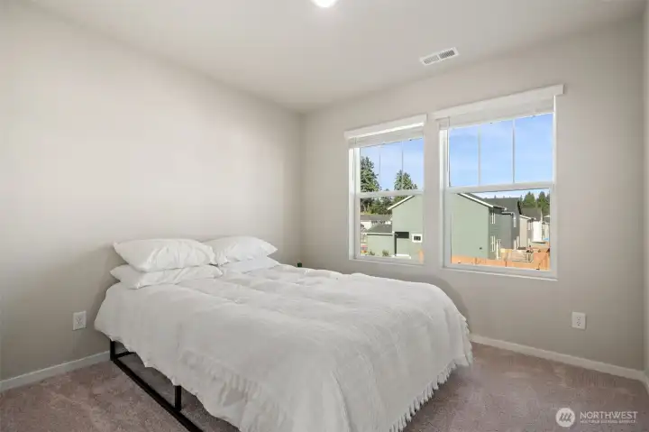 Bedroom 1, North Facing w Large Closet.