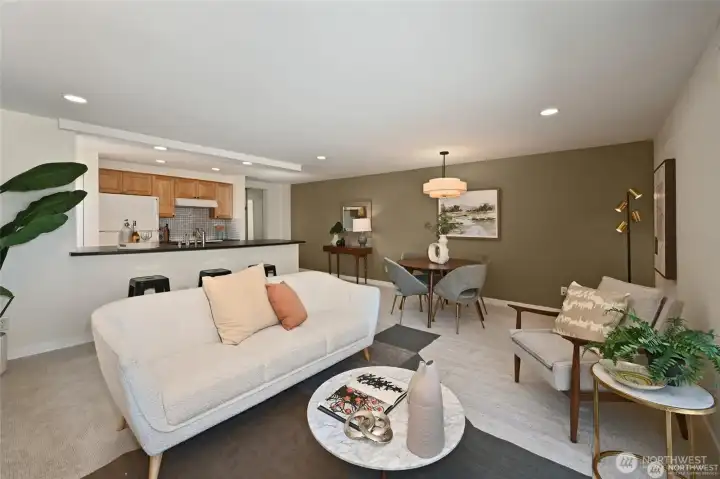 Generous 1977 room proportions!